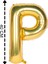 Folyo Harf P Gold Balon 40CM ( 16 Inç ) 1