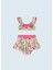 Kız Bebek Desenli Bikini Takımı Pembe 1784 1