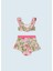Kız Bebek Desenli Bikini Takımı Pembe 1784 3