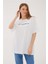 Oversize Baskılı T-Shirt Beyaz / White 1
