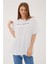 Oversize Baskılı T-Shirt Beyaz / White 3