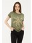 Baskılı T-Shirt Haki / Khaki 3