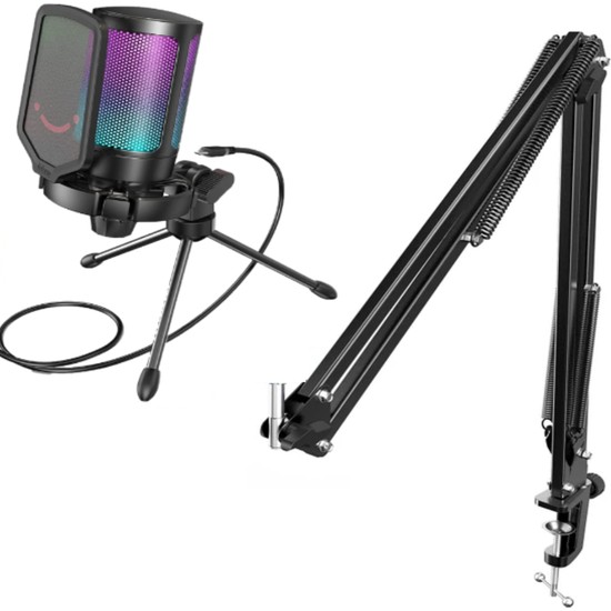 Fifine Ampligame A6V Siyah Rgb USB Oyuncu - Yayıncı Fiyatı