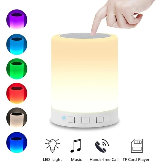 Gece Lambası & Bluetooth Hoparlör / Touch Lamp Oda Lambası Portable Speaker