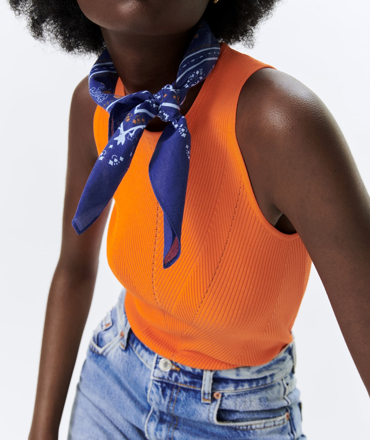 Dscarf Etnik Desen Pamuk Bandana görsel 6
