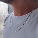 The Steel Paslanmaz Çelik İtalyan Yılan Gümüş Zincir Kolye