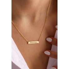 Nida Jewelry 925 Ayar Gümüş Plaka Istediğini Yazdır Kolye
