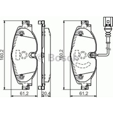 Bosch 0986494660 Ön Balata Golf7-A3-Leon-Tıguan-Passat-Octavıa-Superb 12 0986TB3166