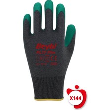 Beybi PL17 Flex Yeşil Likralı Ipten Örme Lateks Iş Eldiven 10 Beden 144 Çift