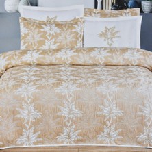Özdilek Comfort Set Palm Çift Kişilik Yatak Örtüsü Bej