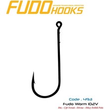 Fudo 4931 Worm 102V Black Nikel Iğne 1/0