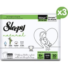 Sleepy Natural Avantajlı Paket Bebek Bezi 6+ Numara Xlarge Plus 90 Adet