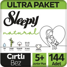 Sleepy Natural Ultra Paket Bebek Bezi 5+ Numara Junior Plus 144 Adet