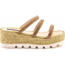 Mocassini Deri  Kadın Dolgu Topuk Terlik 02720-30