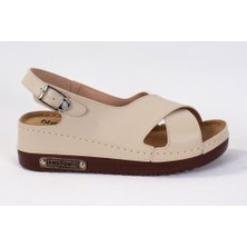 Dagoster DZA37-3031 Bej Günlük Kadın Sandalet