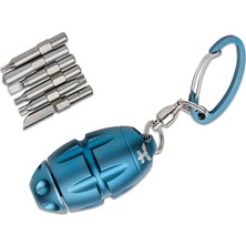 Lionsteel Eggie Keychain - Blue Titanium