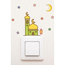 Msticker Cami Ay ve Yıldızlar Ramazan Priz Sticker