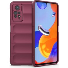 MTK Moveteck Xiaomi Redmi Note 11 Pro Uyumlu Kılıf Kamera Korumalı Arkası Kasisli Dalgalı Içi Süet Kadife Leke Tutmaz Yumuşak Silikon + Cam Set