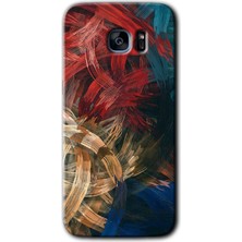 MRC İletişim Samsung Galaxy S7 Edge Kılıf Hd Desen Baskılı Arka Kapak - Karma Boyalar