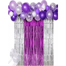 Çıtı Pıtı Store Mor Gümüş Parti Süslemeleri