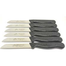 Solingen 6'lı Solingen Simli Siyah Bıcak (Kyc)