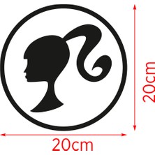 New Jargon Barbie Head Sticker Araba Oto Arma Duvar Çıkartma 20 cm