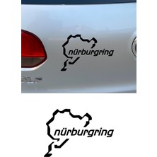 New Jargon Nürburgring Oto Sticker, Araba Sticker Siyah 15 cm