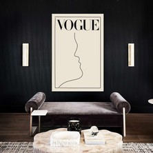 SML Tablo Dergi Kapağı Öpüşen Çift Çizgisel Minimal Kanvas Tablo