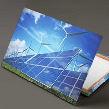 SML Tablo Yenilenebilir Enerji Sistemleri Yeşil Enerji Güne ve Rüzgar Enerjisi Kanvas Tablo