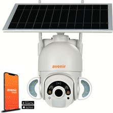 Avenir AV-S420 Solar Panelli Dış Mekan Ptz 360 Dönebilen Akıllı Wifi Kamera - App Kontrol -