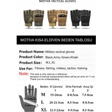 Motiva 511 Model Taktik Combat Motosiklet Bisiklet Outdoor Sport Korumalı Yarım Parmaksız Eldiven