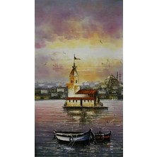 Pix Art Sanat Kız Kulesi ve Kayıklar Pixart Sanat Elmas Mozaik Tablo Diamond Türkiye  53 x 94 cm