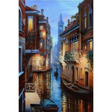 Pix Art Sanat Venedikte Gece Yarısı Pixart Sanat Elmas Mozaik Tablo Diamond Türkiye  41 x 61 cm