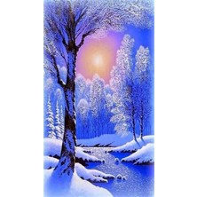 Pix Art Sanat Kış Güneşi Pixart  Sanat Elmas Mozaik Tablo Diamond Türkiye 33 x 58 cm