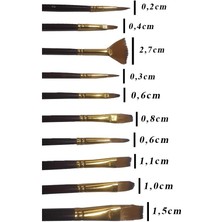 Artlantis Fırça Seti 10'lu Resim Fırçası 1 Paket Suluboya Akrilik Boya Guaj Boya Yağlı Boya Fırca Seti Kesik Yelpaze