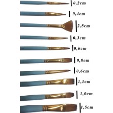 Artlantis Fırça Seti 10'lu Resim Fırçası 1 Paket Suluboya Akrilik Boya Guaj Boya Yağlı Boya Fırca Seti Kesik Yelpaze