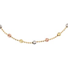Esas Gold Dorika Top Zincirli Altın Bileklik