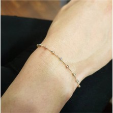 Esas Gold Dorika Top Zincirli Altın Bileklik