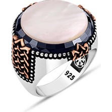 Amberkan Sedef Taşlı Erkek Yüzük