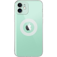 Caseart Apple iPhone 11 ile Uyumlu Kapak Lens Koruması Kapalı Logo Kısmı Açık Şeffaf Silikon Kılıf