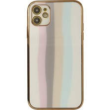 Newface iPhone 12 Kılıf Luna Cam Kapak - Beyaz