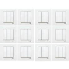 Viko Karre 12 Adet Üçlü Anahtar Çerçeveli - Beyaz