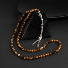 Osmanlı Doğal Taş Kaplan Gözü Doğal Taş Tesbih 99LUK - 6mm