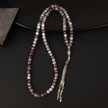 Osmanlı Doğal Taş Botswana Akiği Doğal Taş Tesbih 99LUK - 6mm
