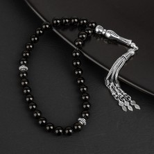 Osmanlı Doğal Taş Siyah Turmalin Doğal Taş Tesbih 33LÜK - 8mm