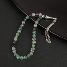 Osmanlı Doğal Taş Yeşil Florit Doğal Taş Tesbih 33LÜK - 8mm