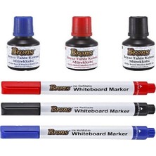 Brons Tahta Kalem Mürekkebi 30CC 3 Renk ve 3'lü Tahta Kalem Seti Ekonomik Yazım Kolaylığı