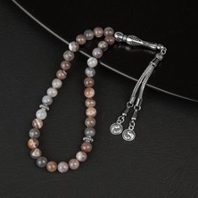 Osmanlı Doğal Taş Botswana Akiği Doğal Taş Tesbih 33LÜK - 8mm