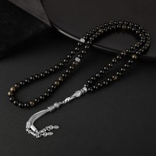 Osmanlı Doğal Taş Golden Obsidyen Doğal Taş Tesbih 99LUK - 6mm
