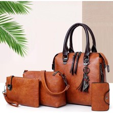 QiQi Store 1 Set Kadın Bayan Omuz Crossbody Çanta Çanta Cüzdan Pu Deri Vintage Seyahat Için Yeni (Yurt Dışından)